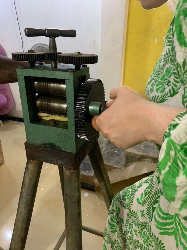 Ahangama: Traditional Jewellery Making Workshop - The ring-making flow: welcome drink, tools, then real work
