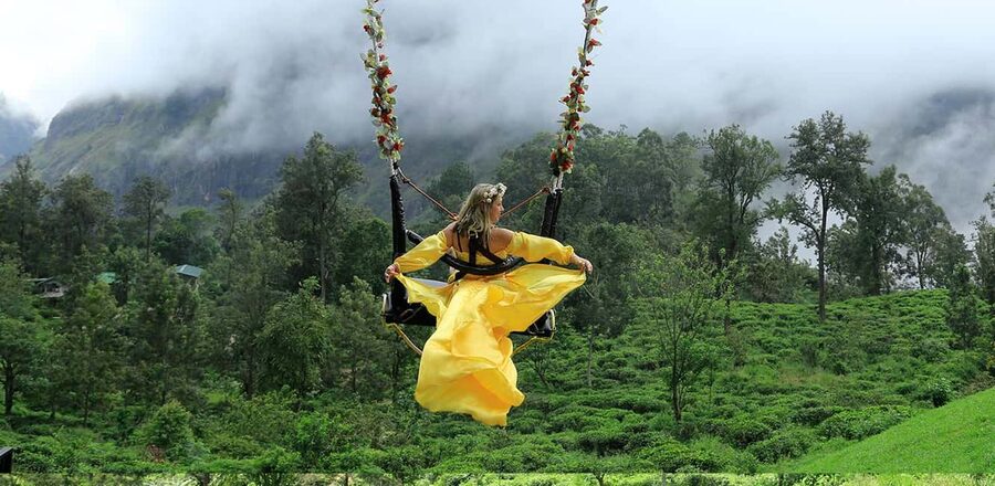 ⁠Ella Swing - Where it happens: cliff-edge views over tea country