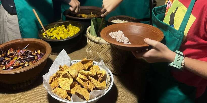Ella: Traditional Sri Lankan Cooking Class - First stop inside the open-air kitchen