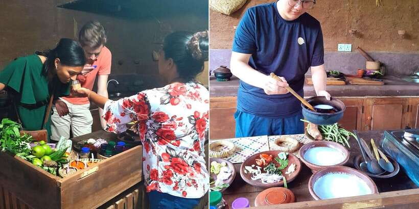Kandy: Village Cooking Class 12 Dishes with Market Tour - Lunch or dinner included: eating with your hands still fresh