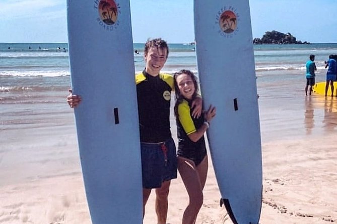 PRIVATE Surf lesson for Beginners Couple - Foam boards first, fibreglass later, and why that matters