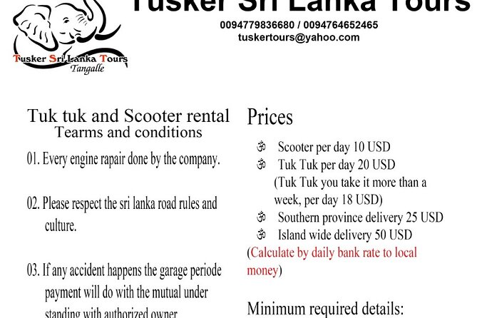 Scooter rent - Why a 24-hour scooter rental around Galle is such good value